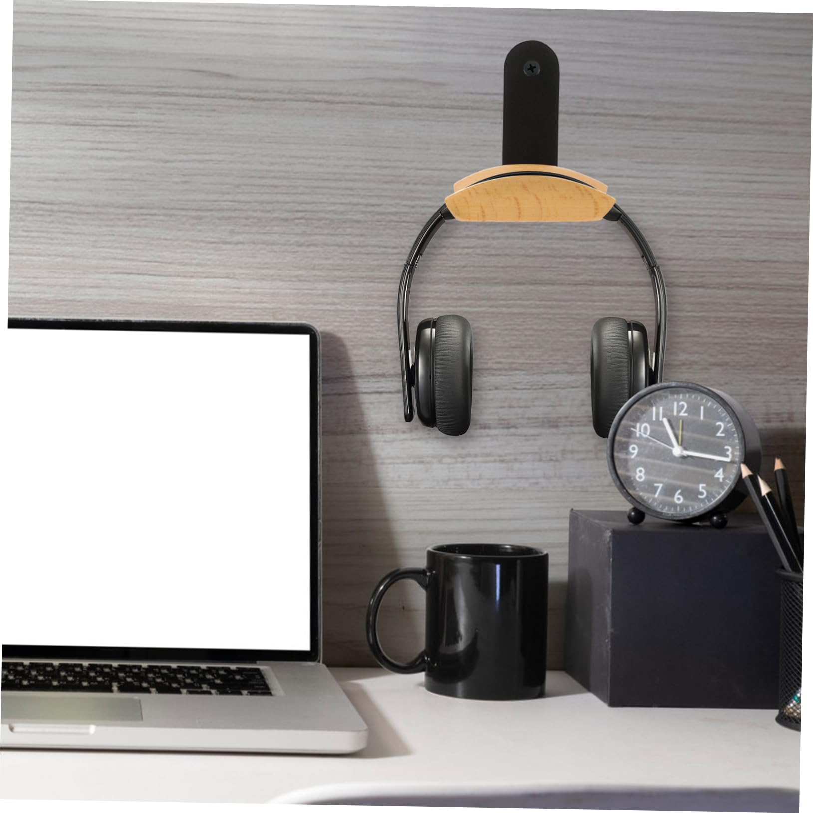 Soporte de Madera Gancho en Forma de U para Auriculares para Colgar Cables y Organizar Auriculares Diseño Único y Elegante en Paredes y Oficina