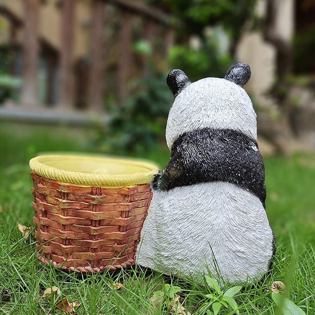JJJ Ozdoby do dekoracji ogrodu na zewnątrz czerwona panda kwiat zbiornik willa balkon taras rośliny doniczkowe (kolor: B)