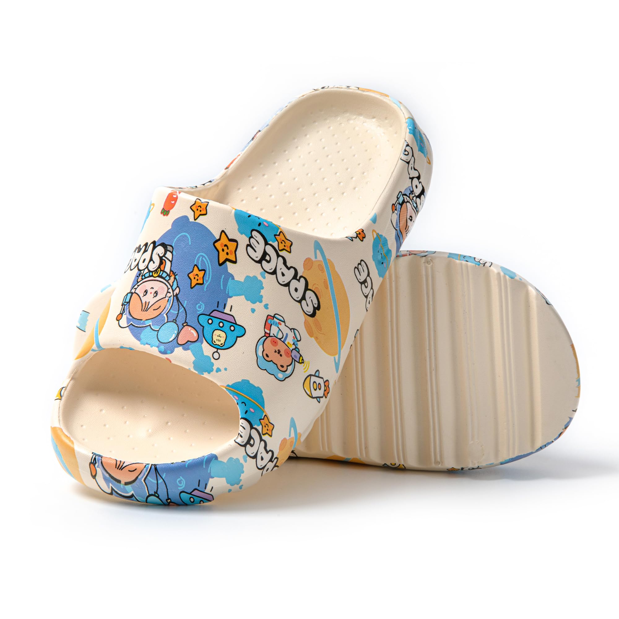 JOMIX Chanclas Mujer Verano con Estampado Chanclas Playa Mujer Plataforma Chanclas Piscina Mujer Suela Gruesa