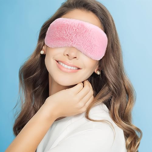 Miniatura 6 de 4 máscaras de felpa para ojos, de seda, para dormir, cómodas, con los ojos vendados, cubierta colorida de satén para mujeres y hombres, para dormir,