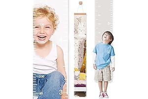 Fodable Growth Chart Mirror for Kids - Nursery Wall Decor Height Growth Chart