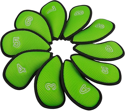 Miniatura 10 de 10 unids/pack nuevo Meshy Golf Iron Covers Set Golf Club Head Cover Fit Most Irons