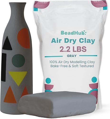 Arcilla seca al aire de 2.2 libras, arcilla para modelar para cerámica, no se hornea ni requiere horno, arcilla seca al aire de 2.2 lbs para