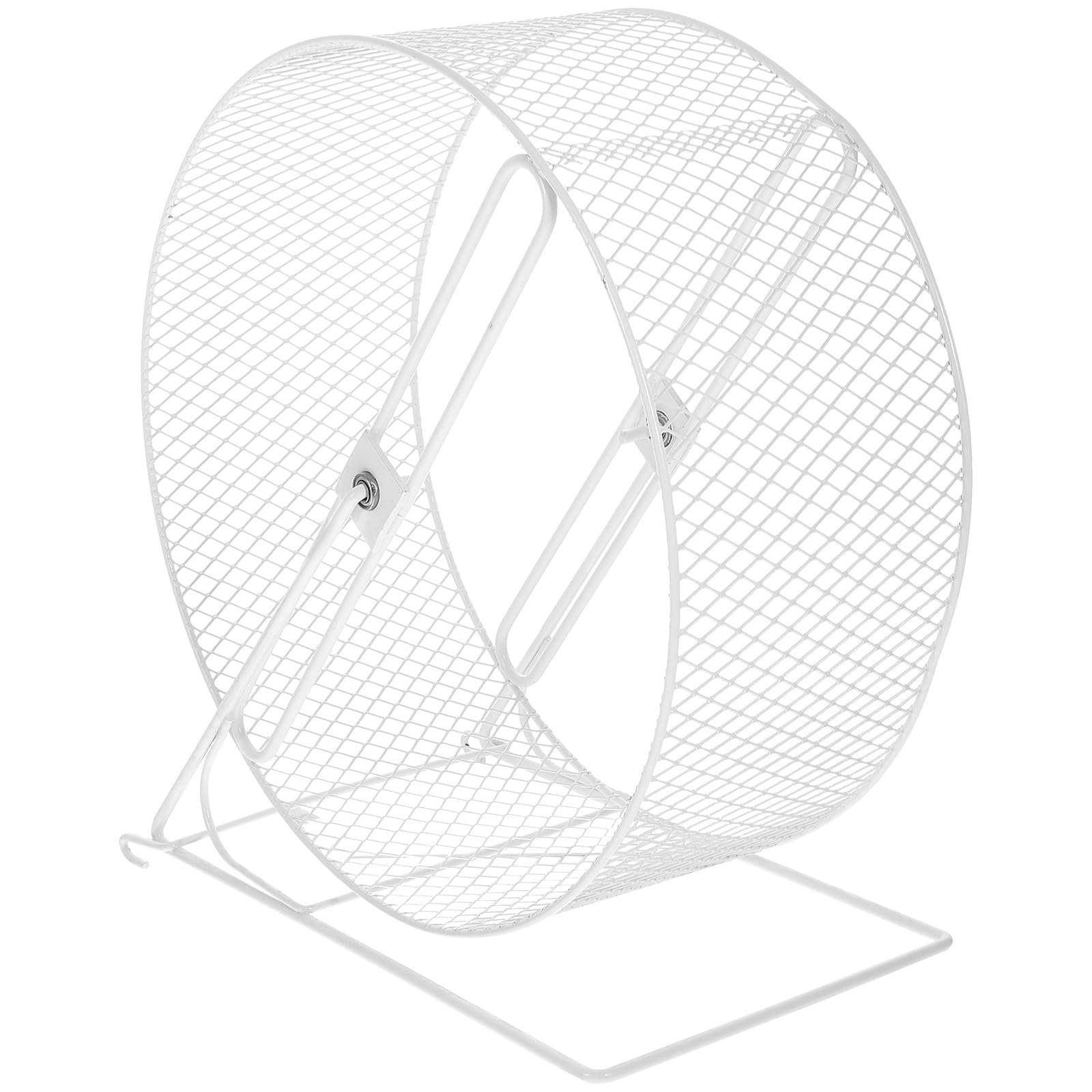 Roue d'exercice Silencieuse Prévient Blessures avec Support en Fer pour Petits Animaux de Compagnie, Hamster et Écureuil Accessoire pour Jeu Intérieur