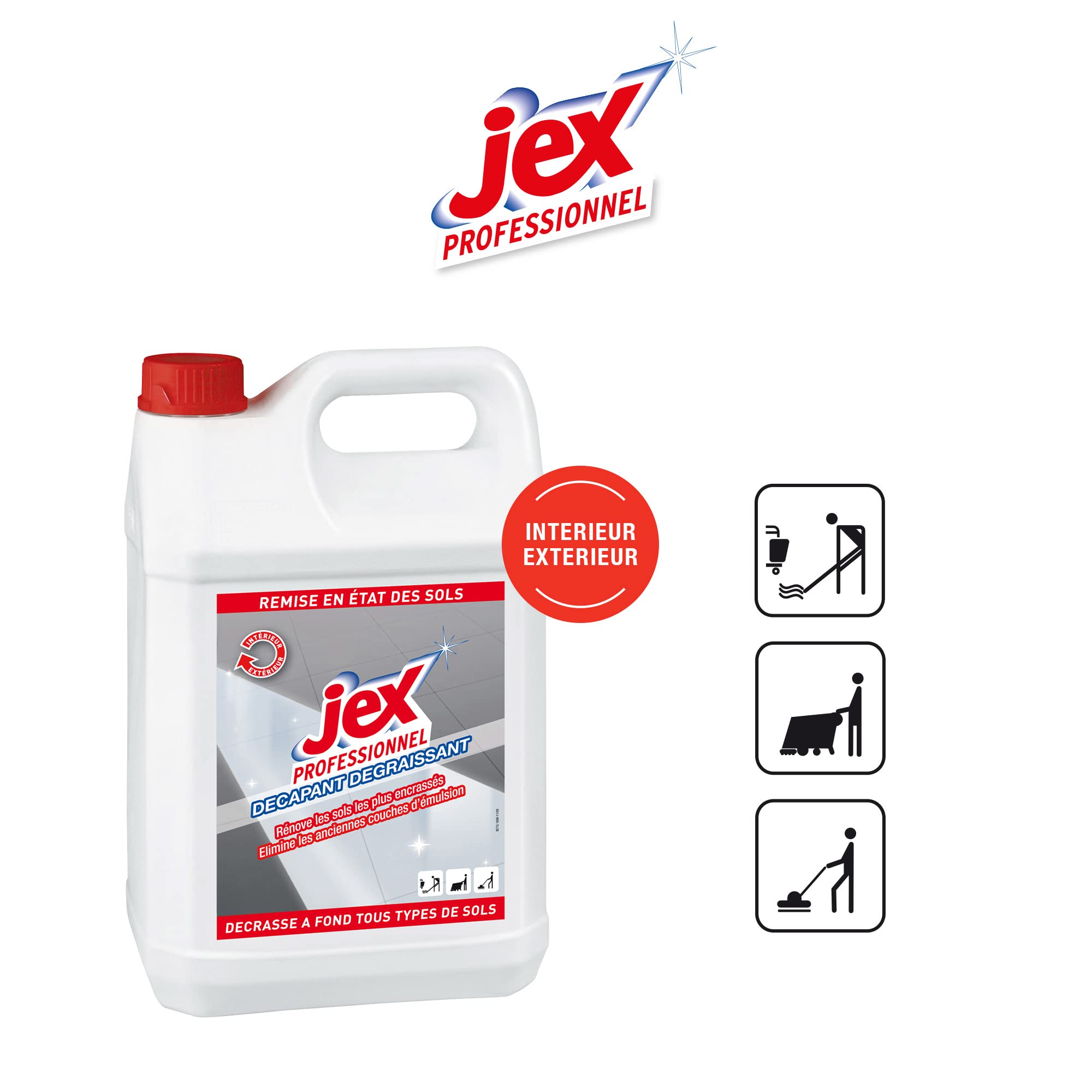 Nettoyant Sol Décapant & Dégraissant Parfum Citron-Nettoie en Profondeur en Intérieur & Extérieur -Formule Pour Lavage Manuel ou À la Machine - Fabrication Française-5 Litres-L'emballage peut varier.