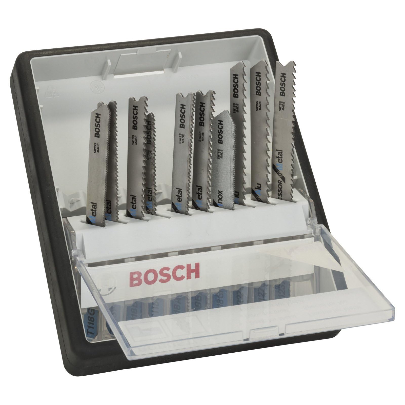 Bosch 2607010541 Stichsägeblatt ROBUSTLINE 10er Metall Expert Set, T-Schaft