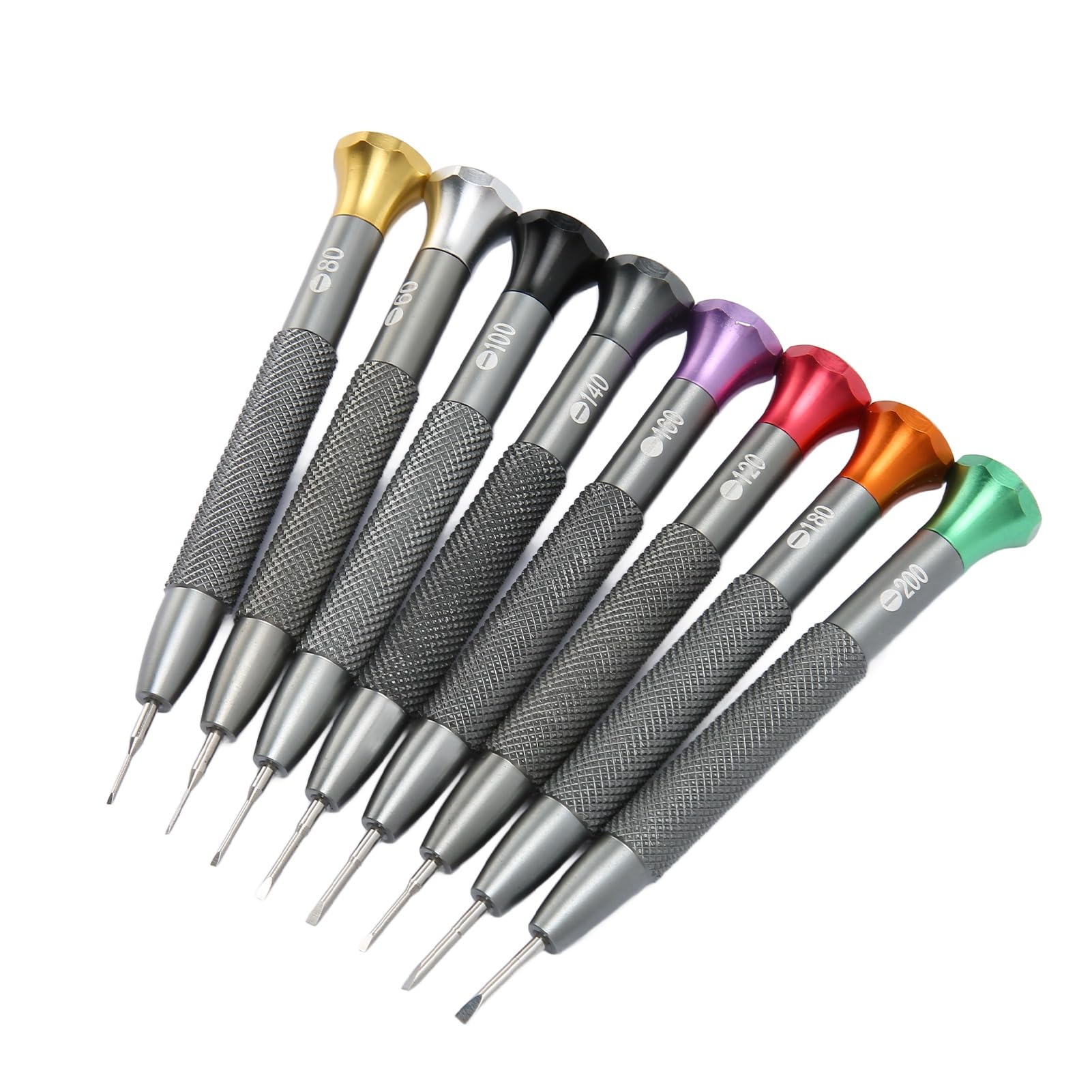 8-teiliges Uhrenschraubendreher-Set 0,6–2,0 mm, Präzisions-Juwelier-Schraubendreher-Set mit Aufbewahrungskoffer und Ersatzklingen für Uhrenreparatur, Brillen, Schmuck, Ele