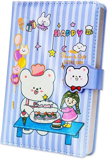 FunBlast Diary for Girls Notebook Diary for Kids, Journal Diary for Girls Glitter Notebooks for Girls ? Diary Notepad for College Students Stationary Items - Best Birthday Return Gifts