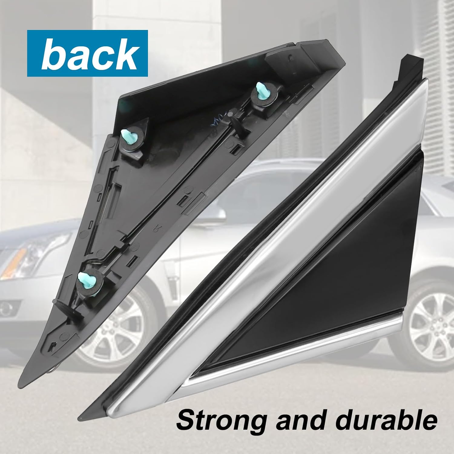 22774041 2Pcs Left & Right Rearview Mirror Corner Triangle Fenders Replacement for Cadillac SRX 2010 2011 2012 2013 2014 2015 2016 Replace 22774040 LH Driver Side RH Passenger Side