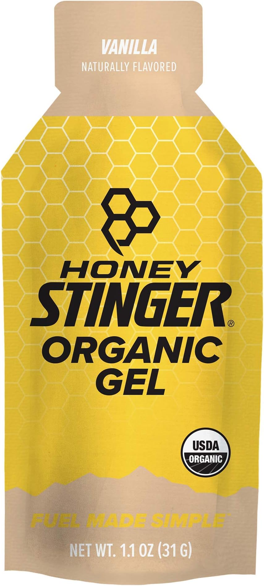 Honey Stinger Organic Energy Gel, Vanilla, Sports Nutrition, 1.1 Ounce (Pack of 24)