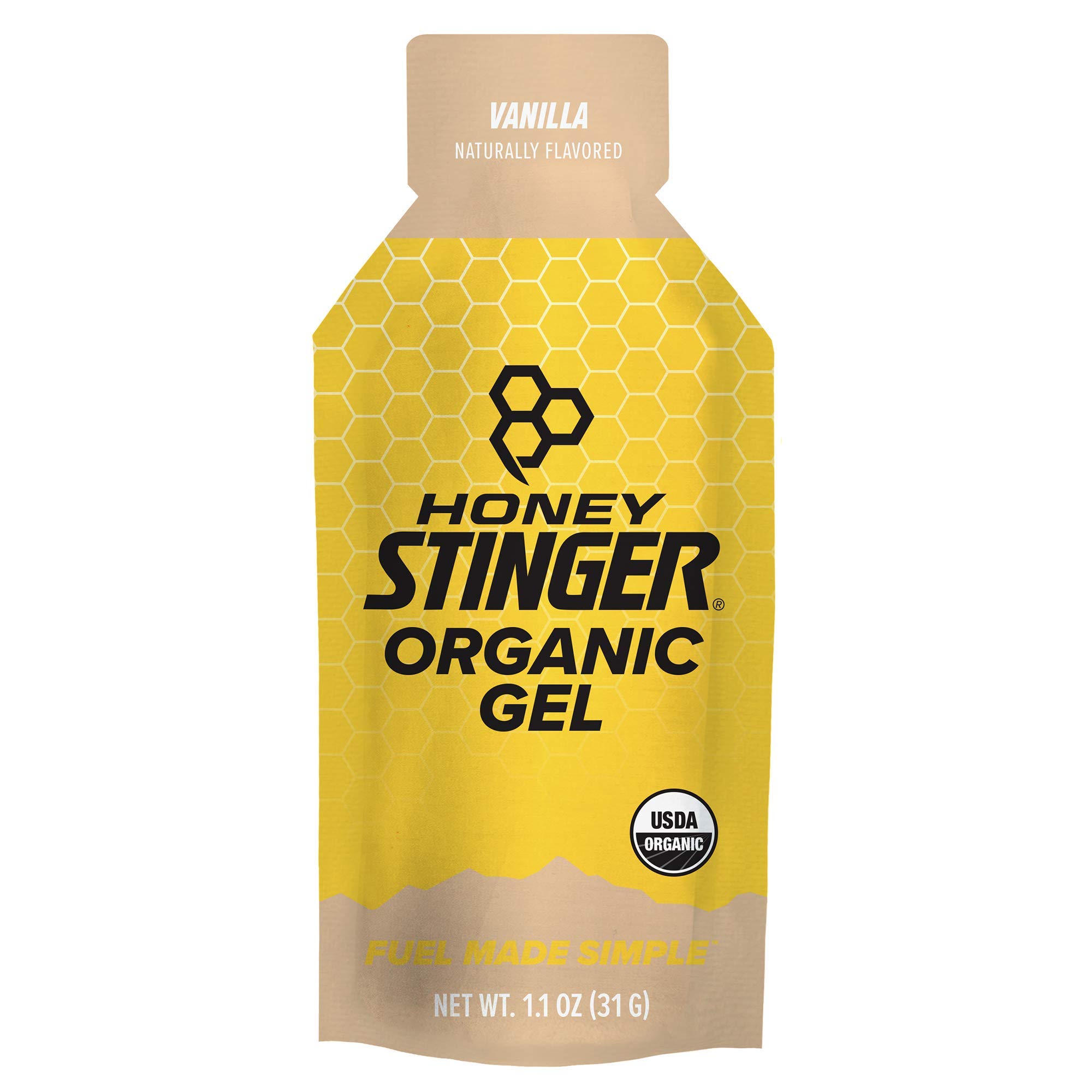 Honey Stinger Organic Energy Gel, Vanilla, Sports Nutrition, 1.1 Ounce (Pack of 24)