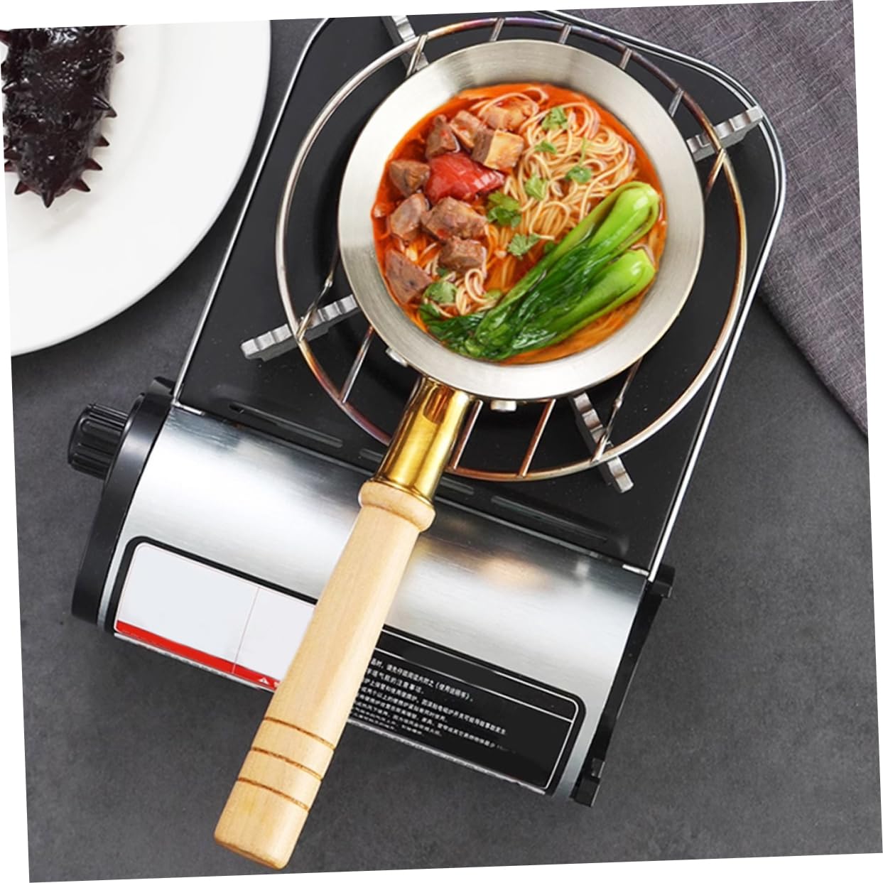 Unomor Stainless Steel Milk Warmer Pot with Handle Capacity for Melting Butter Heating Milk Ergonomic Design for Families Daily Cooking Needs