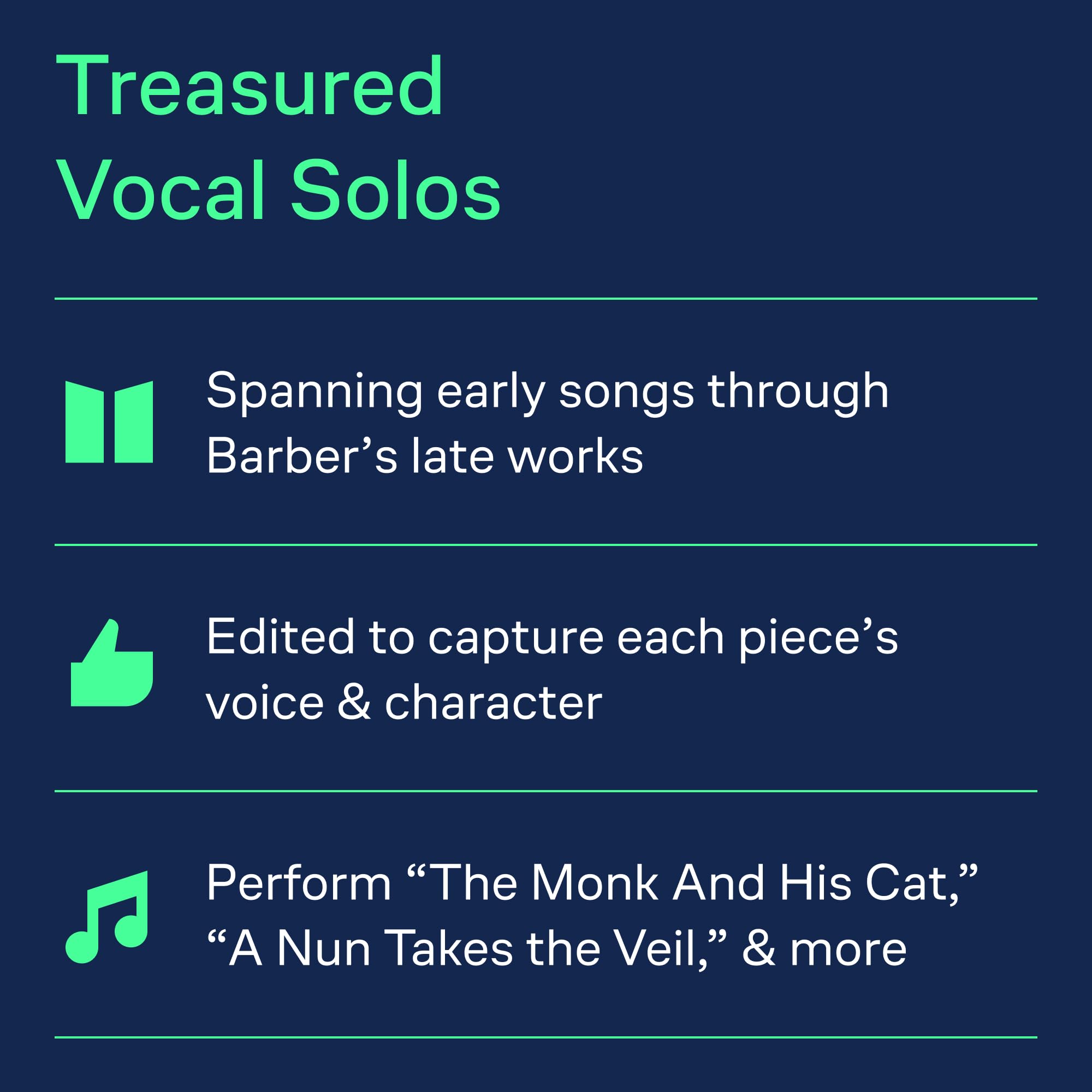 Samuel Barber 65 Songs For Hight Voice Book