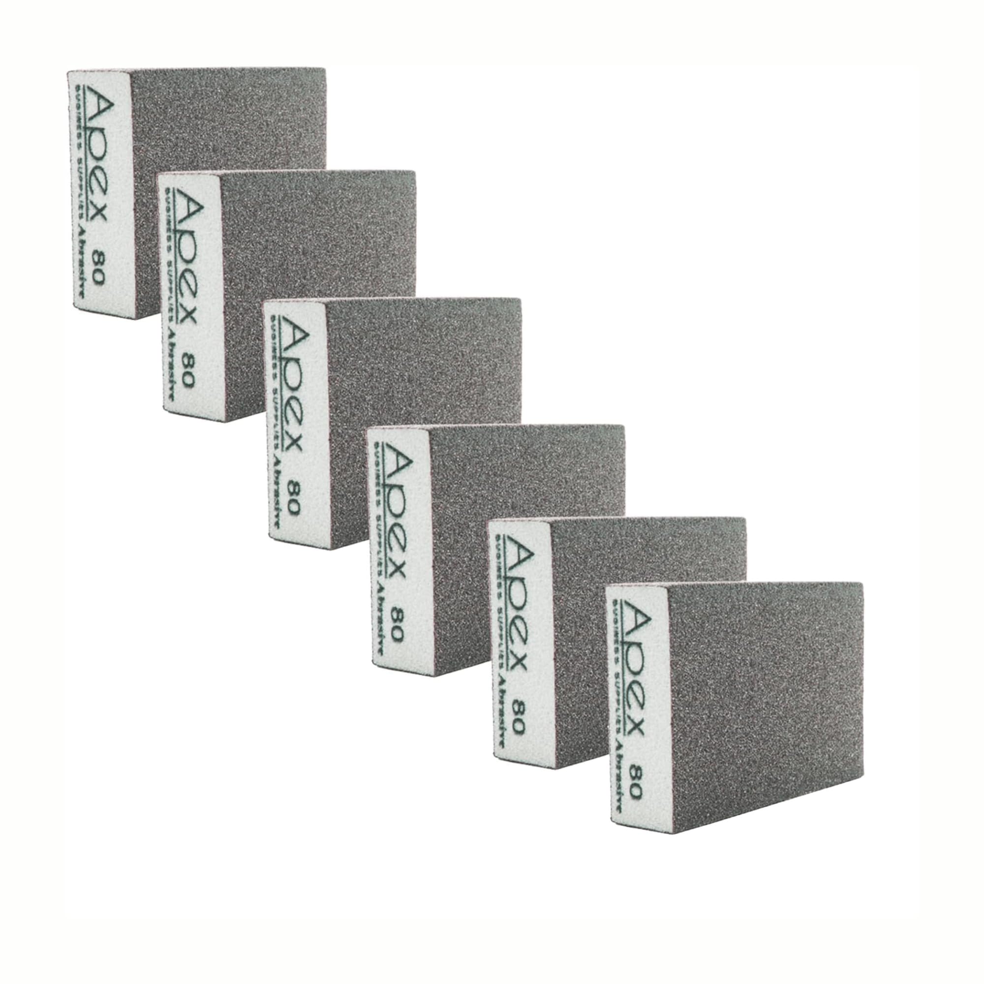6pcs Sanding Blocks P80 Wet and Dry Sanding Sponge | Medium Sanding Pads | Dual Use Abrasives Pads | Reusable & Rust Removal Sanding Block For Wood, Paint Walls and Metal