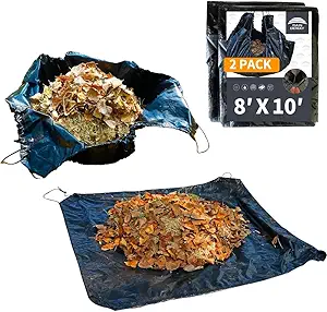 Drawstring Tarp 8x10 ft (2-pack), 9 mil Poly