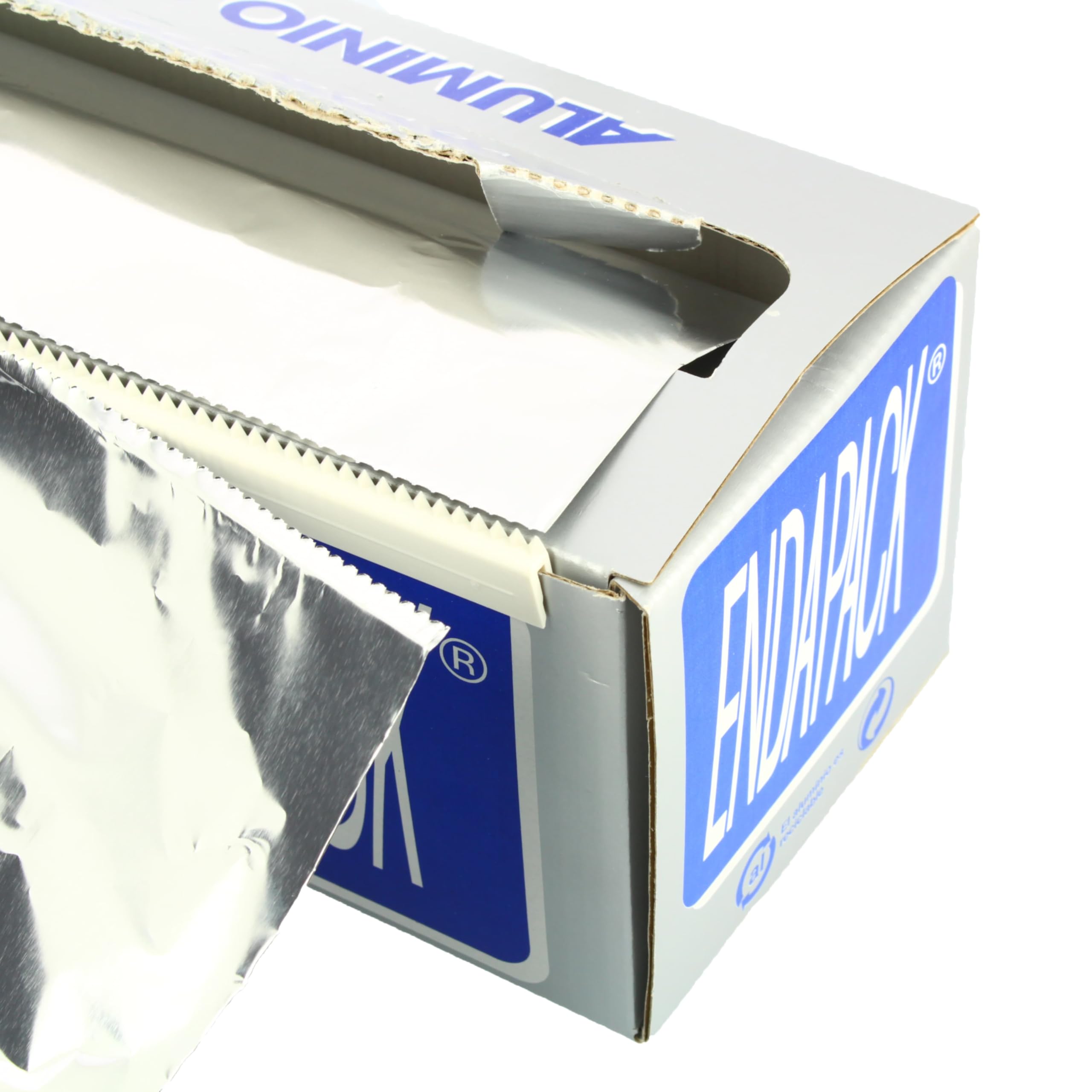 Monouso | 1 Rollo de Aluminio, 40cmx300m, 4kg, Papel Aluminio Profesional, con Dispensador, Bobina, Embalaje, Protección de Alimentos, Cocina, Peluquería.