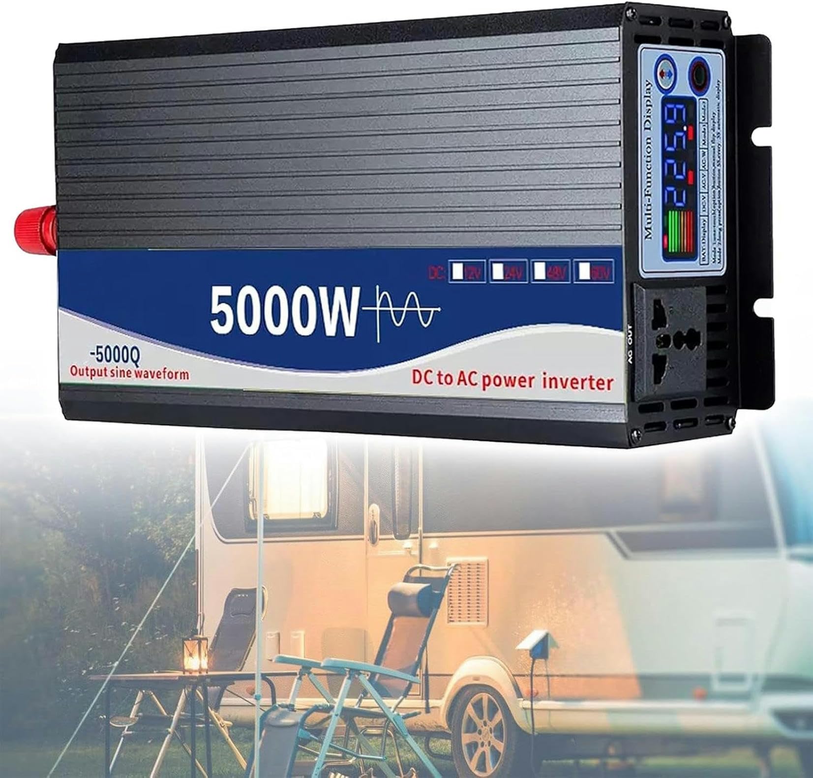 Onduleur de voiture 12V 110V 5000W pour brancher vos appareils en voyage