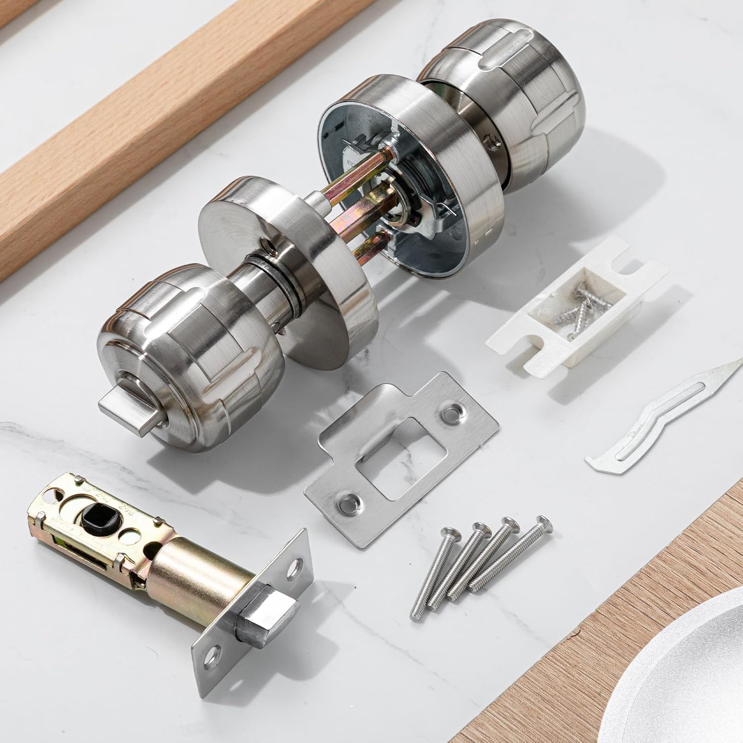 Commercial Bathroom Door Handle with Indicator Lock Privacy Door Handle Vacant Occupied Commercial Lock for Public Restroom Bathroom Office Bedroom