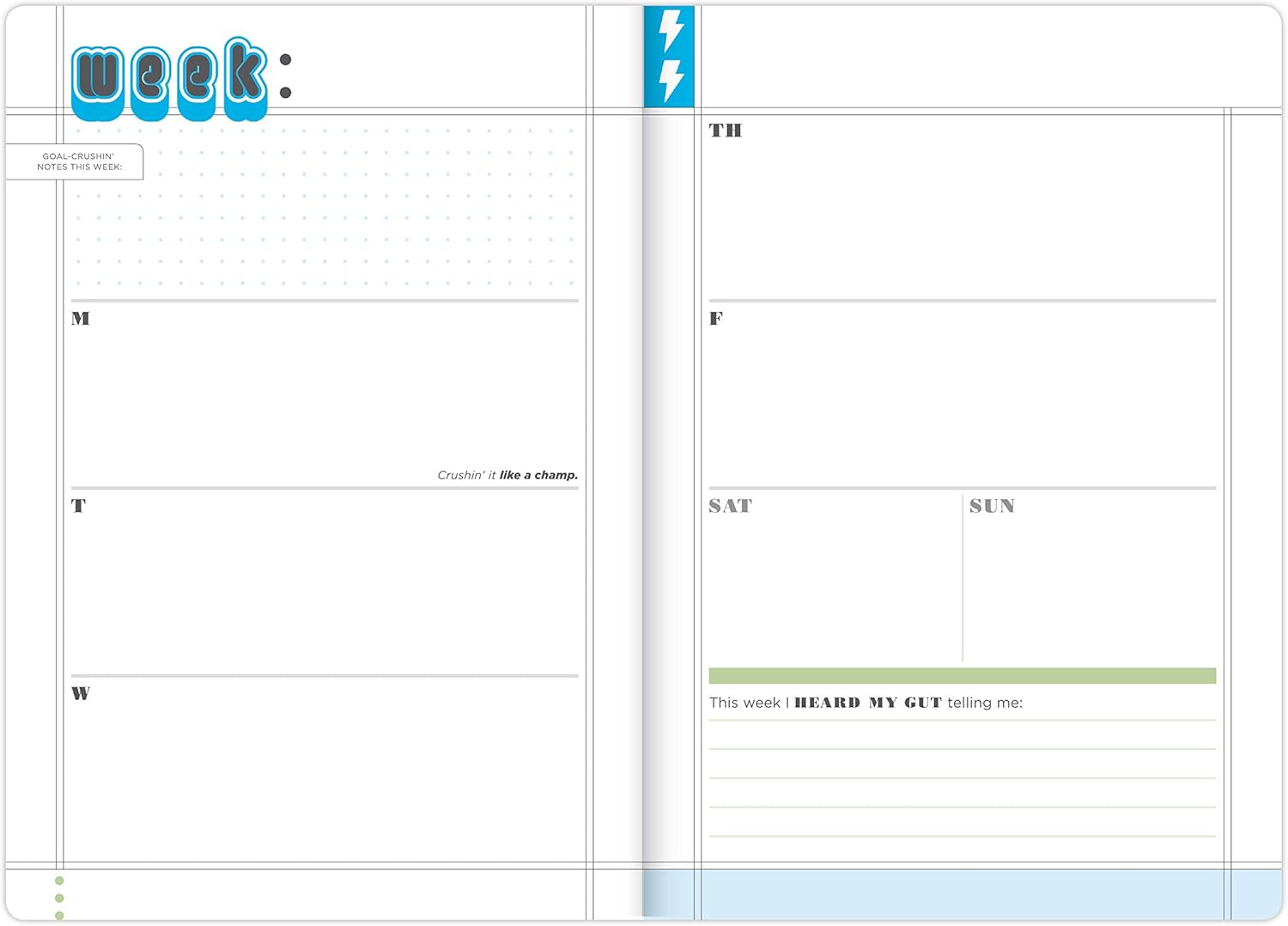 Knock Knock Crush Those Goals Undated Planner and Weekly Agenda Notebook