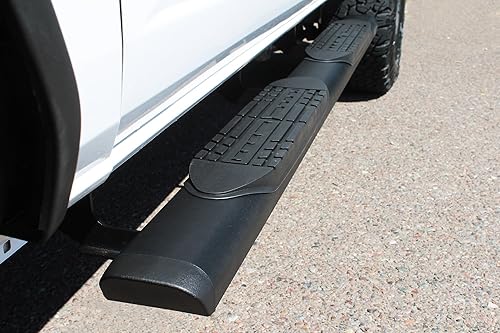 Miniatura 7 de Raptor Series Estribos escalones de 5 pulgadas de aluminio negro de estilo ovalado compatible con Bronco 21-25 4 puertas