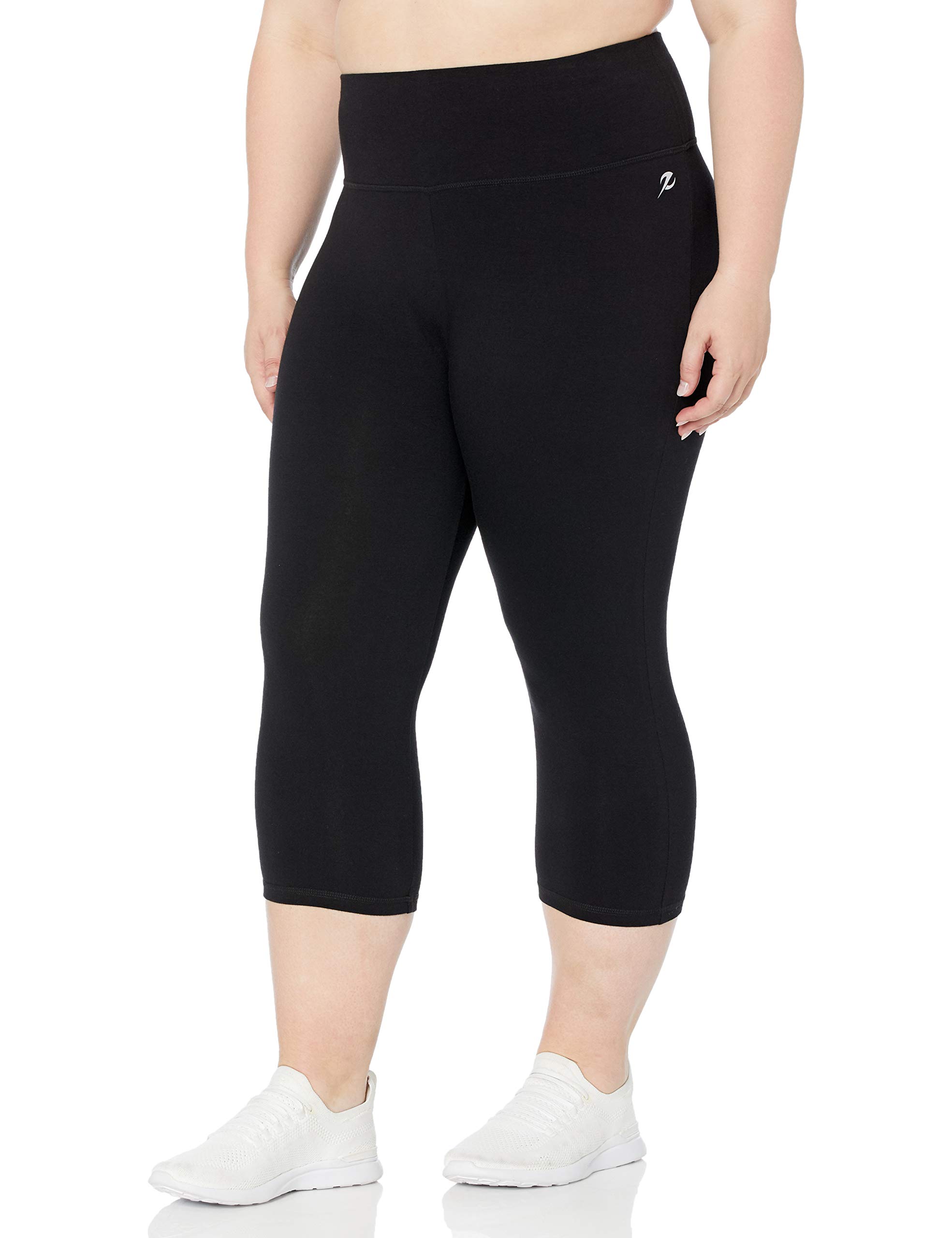 Womens Cotton Stretch High Waist Crop Legging
