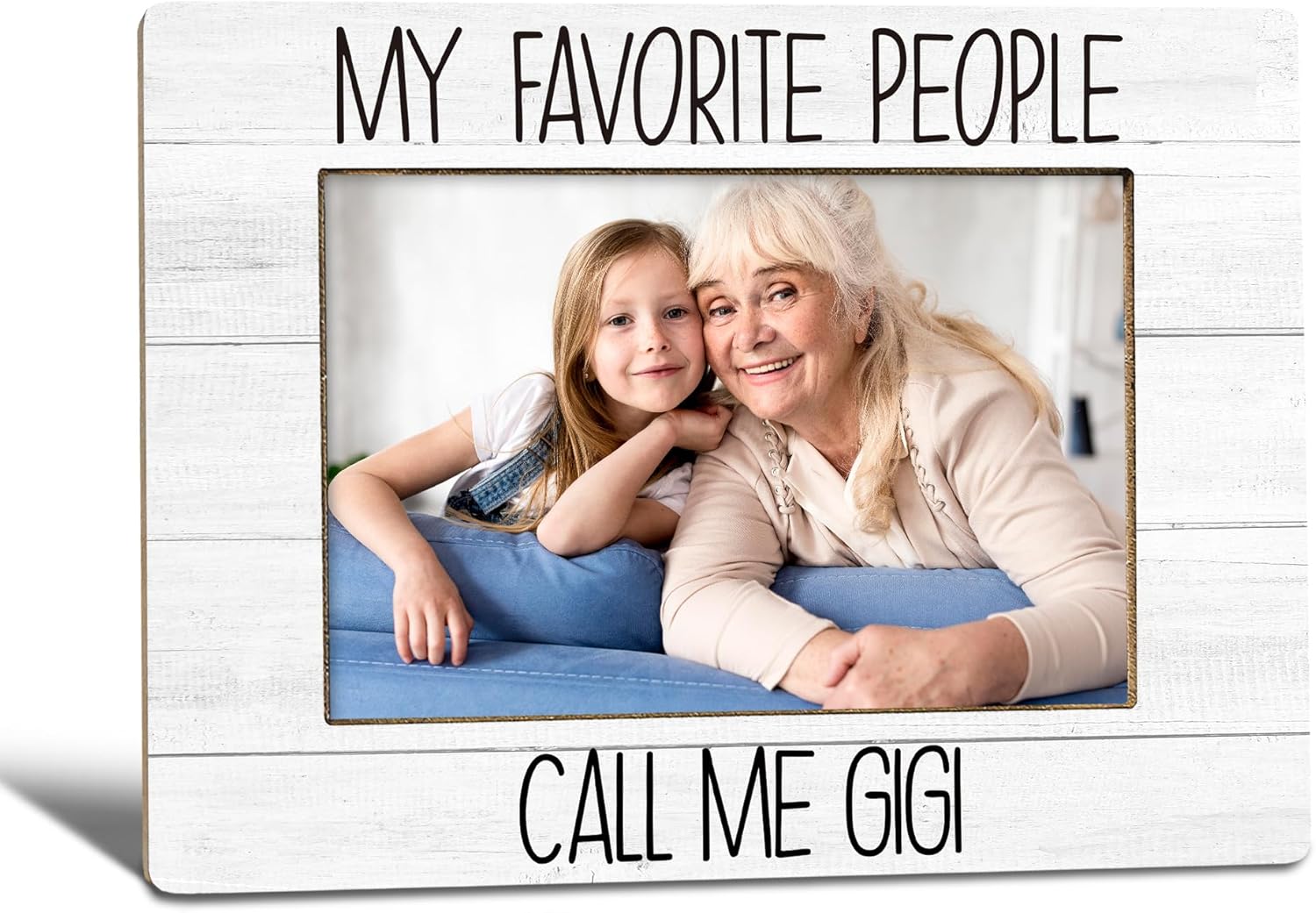 My Favorite People Call Me Gigi Picture Frame, Mother's Day Gifts for Gigi Grandma, Best Grandma Gifts Photo Frame 4X6, Grandmother Wooden Photo Picture Frames for Desk Tabletop Decor