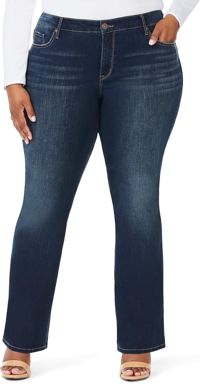 Jack David /Rock & Stone Women’s Plus Size Stretch Premium Blue Black Denim Jeans Slim Bootcut Skinny Pants