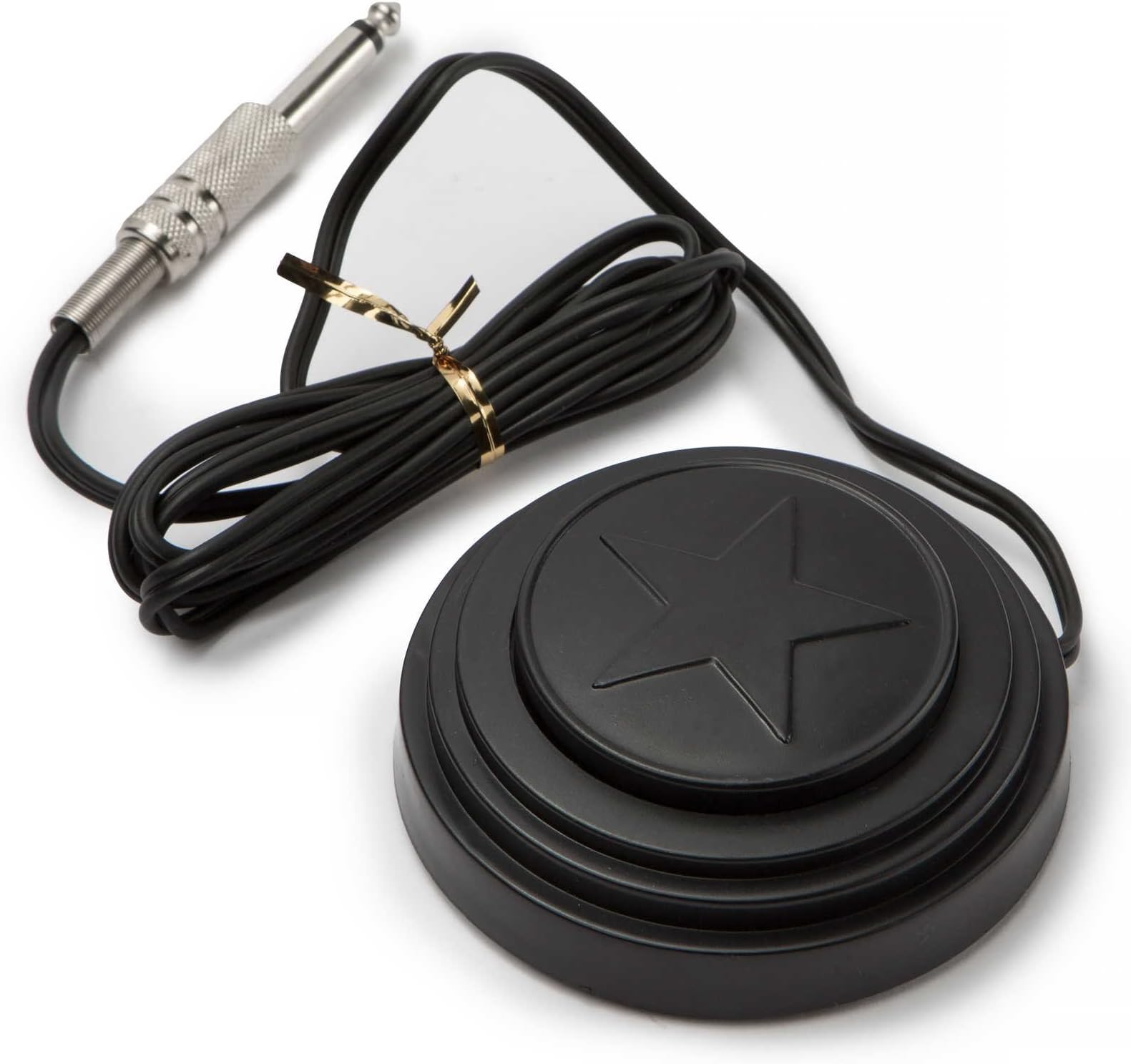 AmeriVolt Round Star Tattoo Foot Pedal 360 Degree Switch w/ 4-1/2 Foot Cord - Black