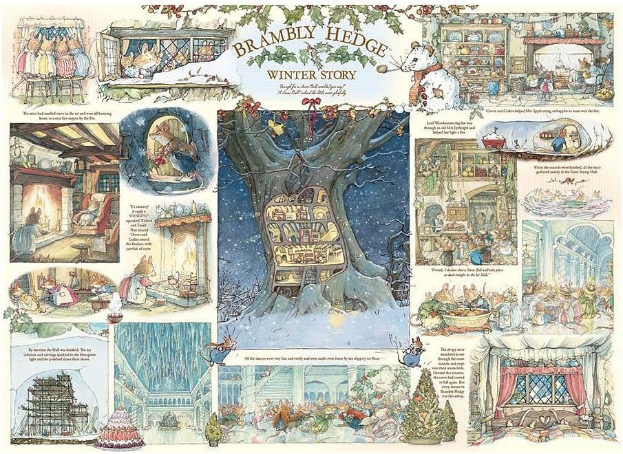 Cobble Hill 1000 Piece Puzzle - Brambly Hedge Winter Story - Sample Poster Included