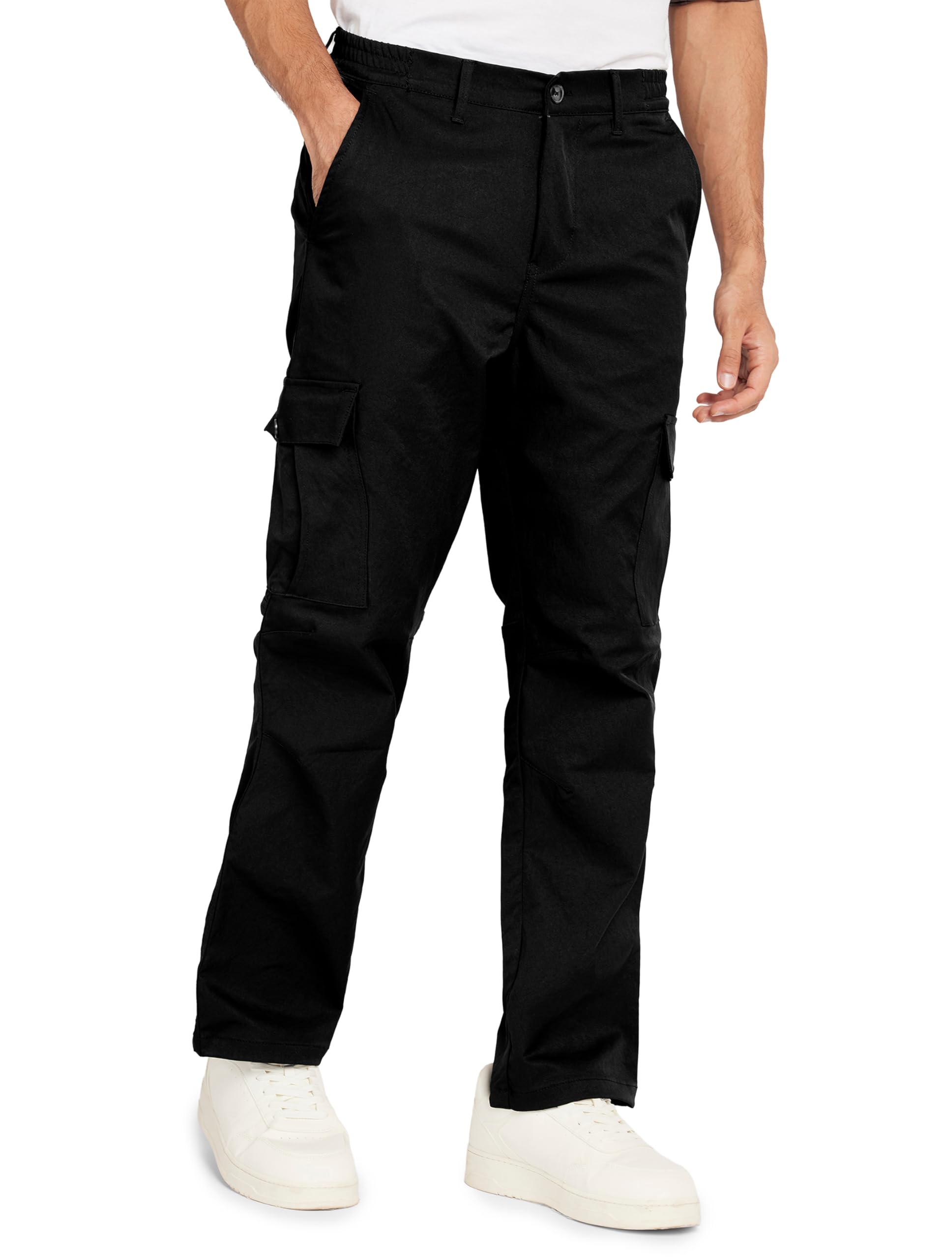 Cargo Elastic Waist Band Cargo Pants for Men 5895-image-36