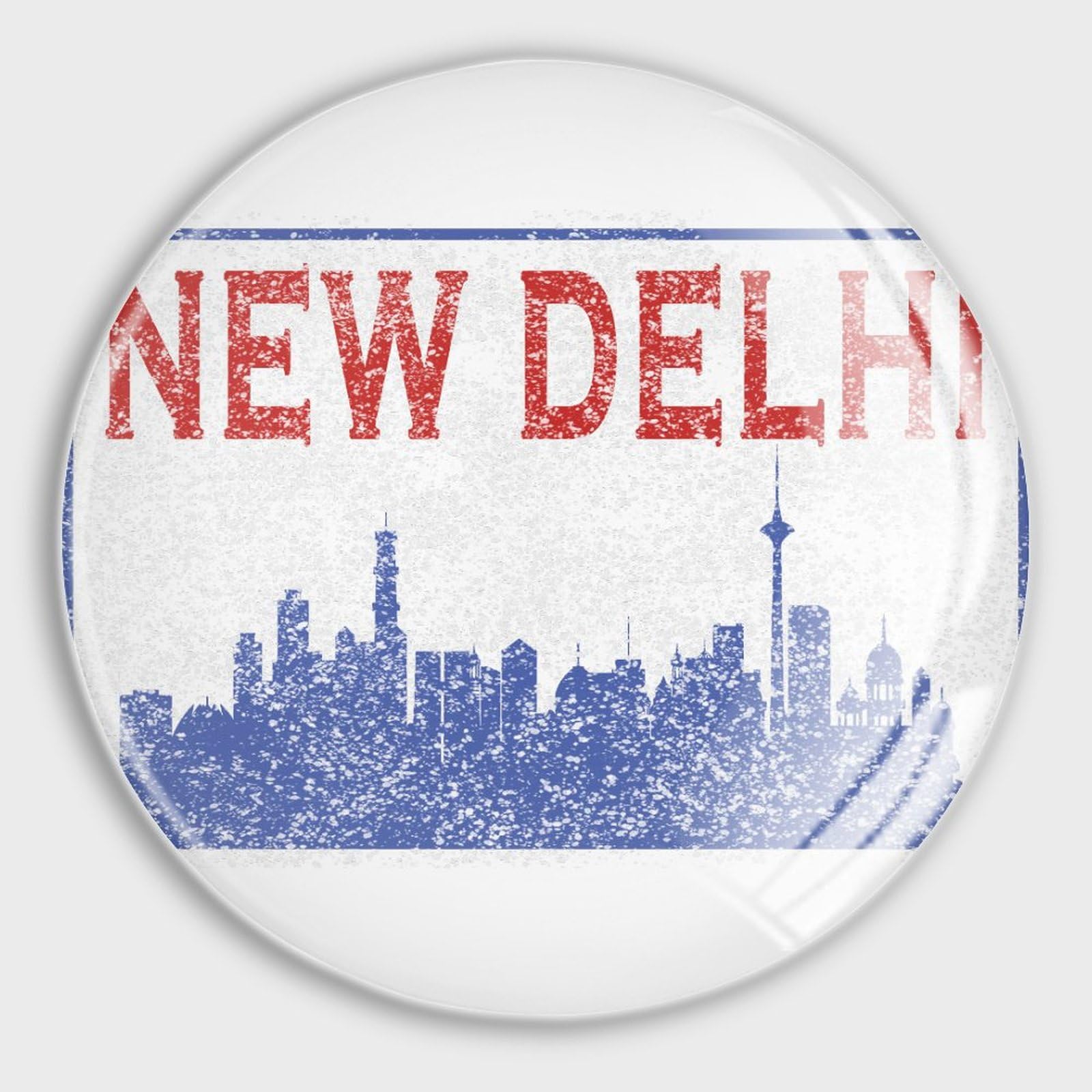 Aimant frigo New Delhi lot de 4 magnets en verre pour tableau blanc de bureau et deco maison