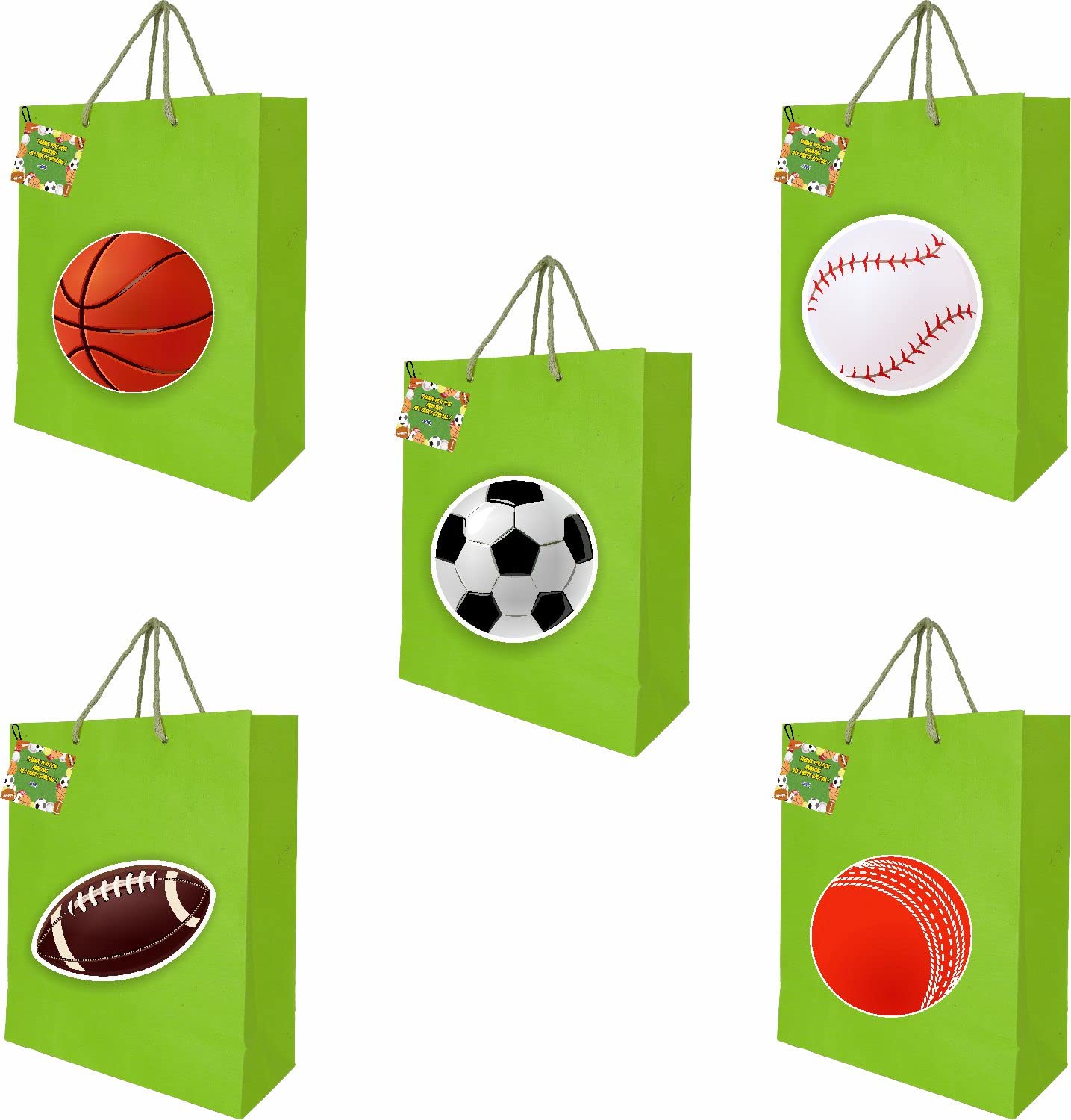 Untumble Sacchetti regalo a tema palla | Perfetti per decorazioni di compleanno a tema palla per ragazzi e ragazze | Confezione da 10