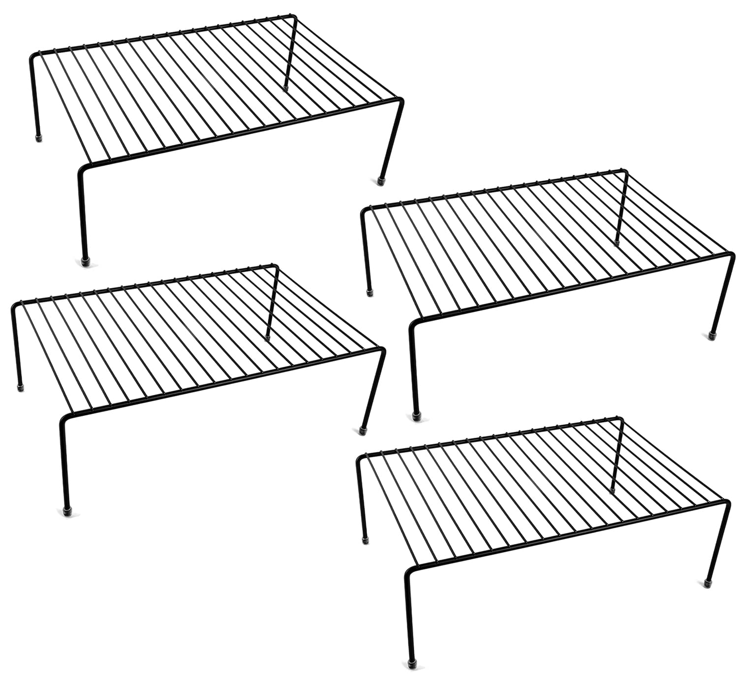 JBESUHI Large (16.1 x 10.2 Inch) Cabinet Storage Shelf Rack, Shelves，Kitchen Counter and Cabinet Shelf, Storage Rack Organizer for Kitchen, Fridge,