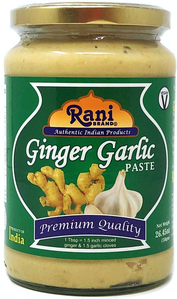 Rani Ginger Garlic Cooking Paste 26.5oz (750g) Glass Jar ~ Vegan | Gluten Free | Non-GMO | No Colors | Indian Origin