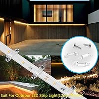 Vista 7 de Threetwofour Paquete de 100 soportes de montaje de tira de luz, fijación de doble cara, 202 tornillos incluidos, para tubo de silicona IP67/68