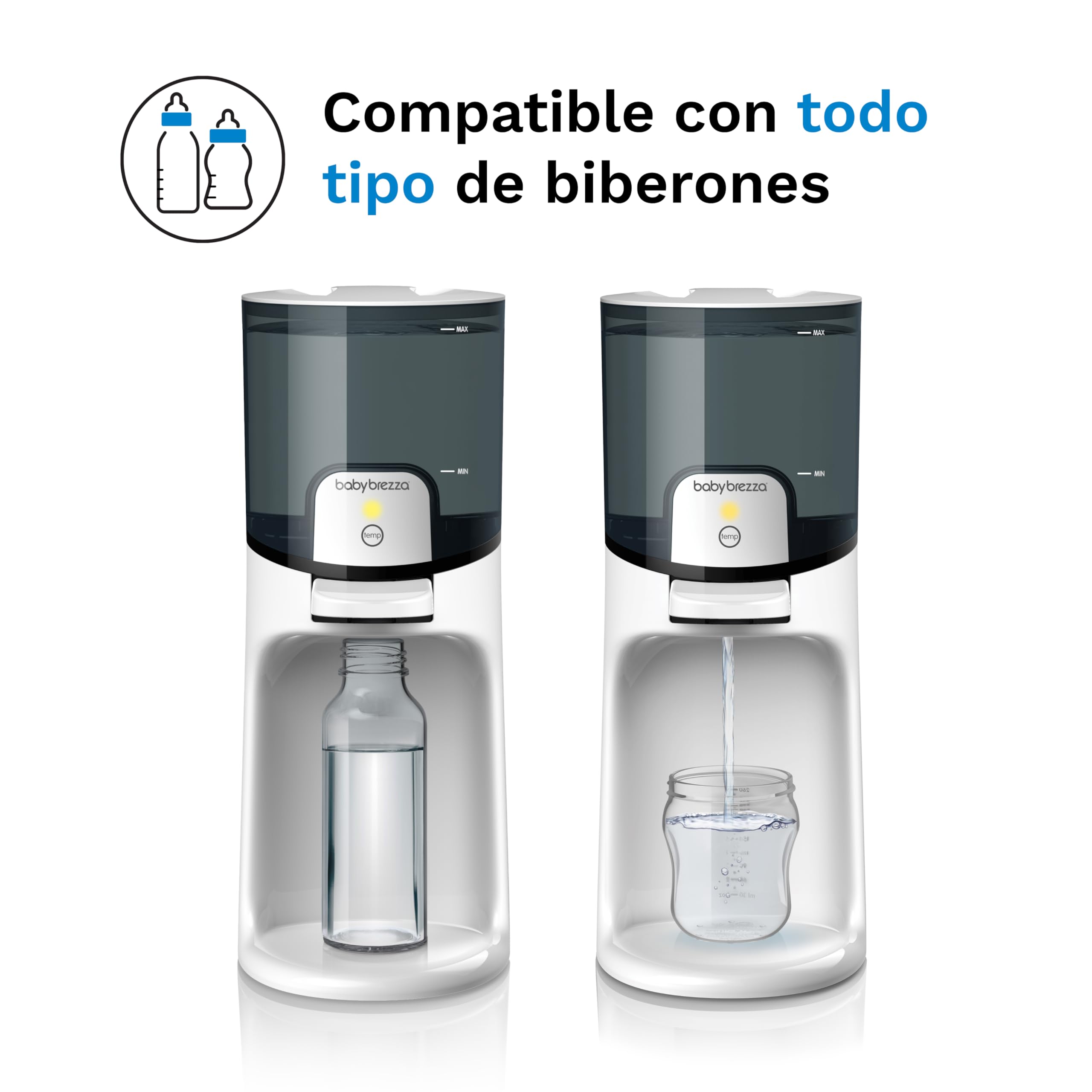 Baby Brezza - Instant Warmer - Calentador de Agua Instantáneo para Biberones - 3 Temperaturas, Compatible y Depósito Grande - Dispensador de Agua Caliente 24/7 - Preparador de Biberones Instantáneo