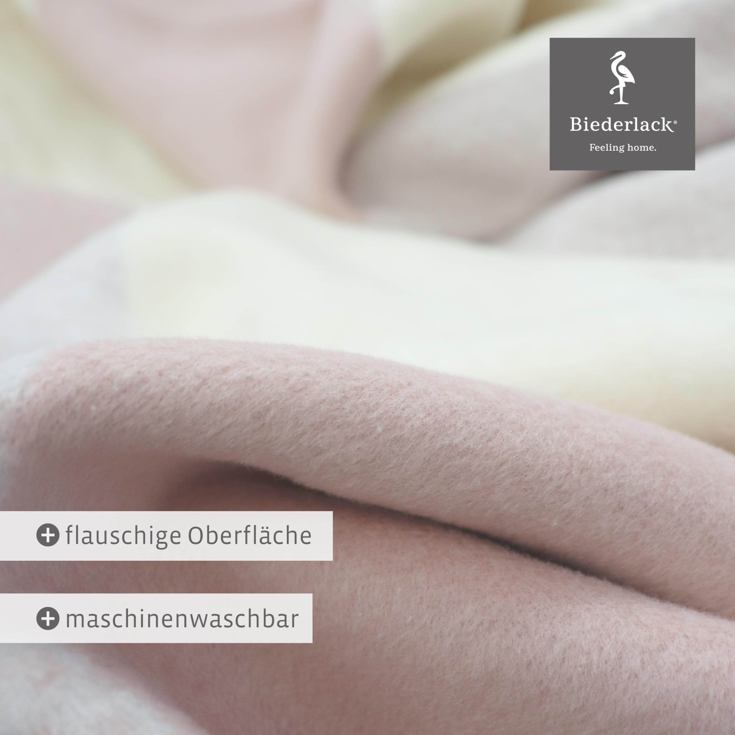 biederlack®samt-weiche Kuscheldecke Pastell Karo, Sofa-Decke in 150x200cm | Made in Germany, Kuscheldecke aus Baumwollmischgewebe, rosa karierte Tagesdecke, OEKO-TEX Made in Green, moderne Karo-Decke