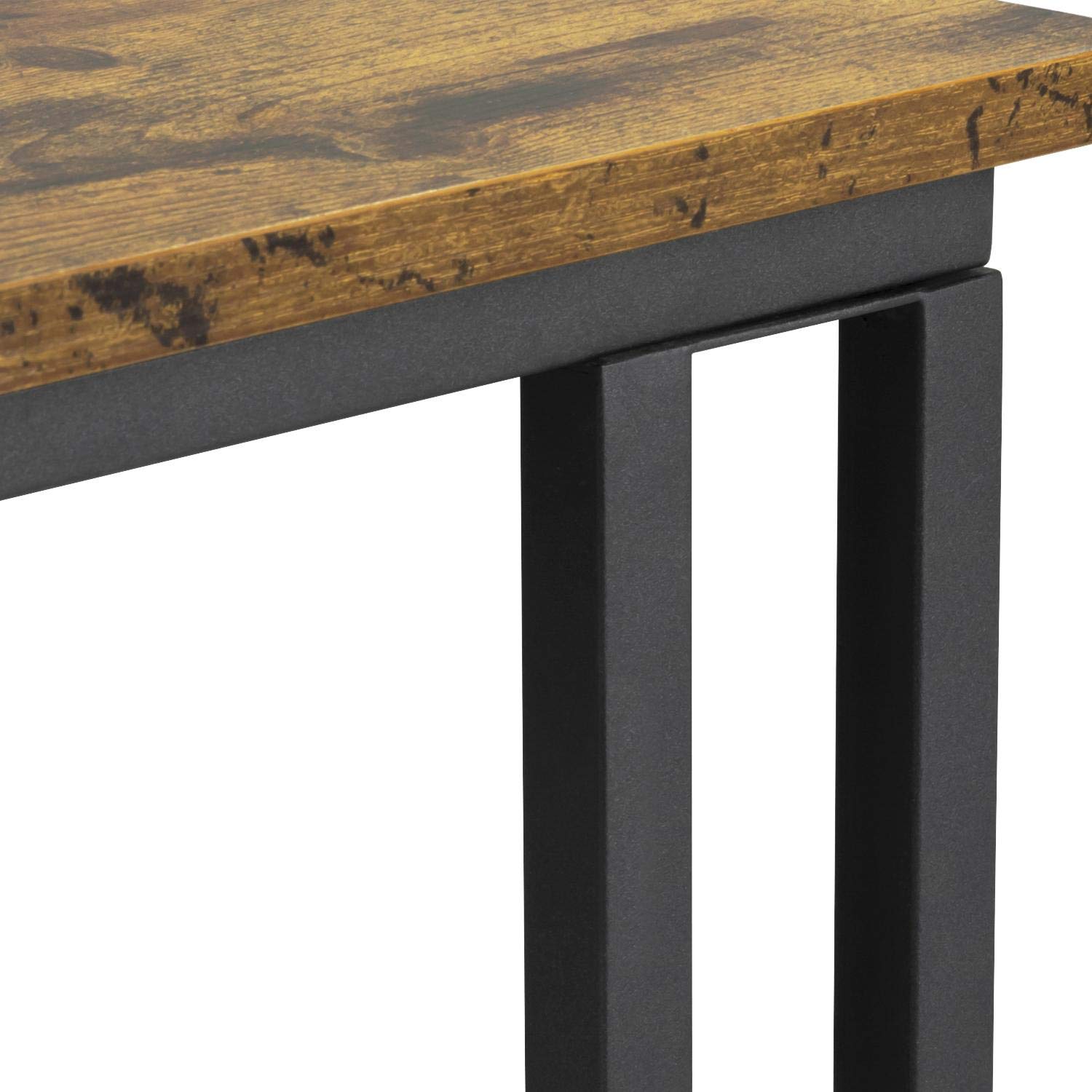 Yaheetech 2 x Mesa Auxiliar con Ruedas 50 x 35 x 60 cm para Salón Sofá Cama Dormitorio de Café Estilo Vintaje Retro Mesita Lateral Ordenador de Madera