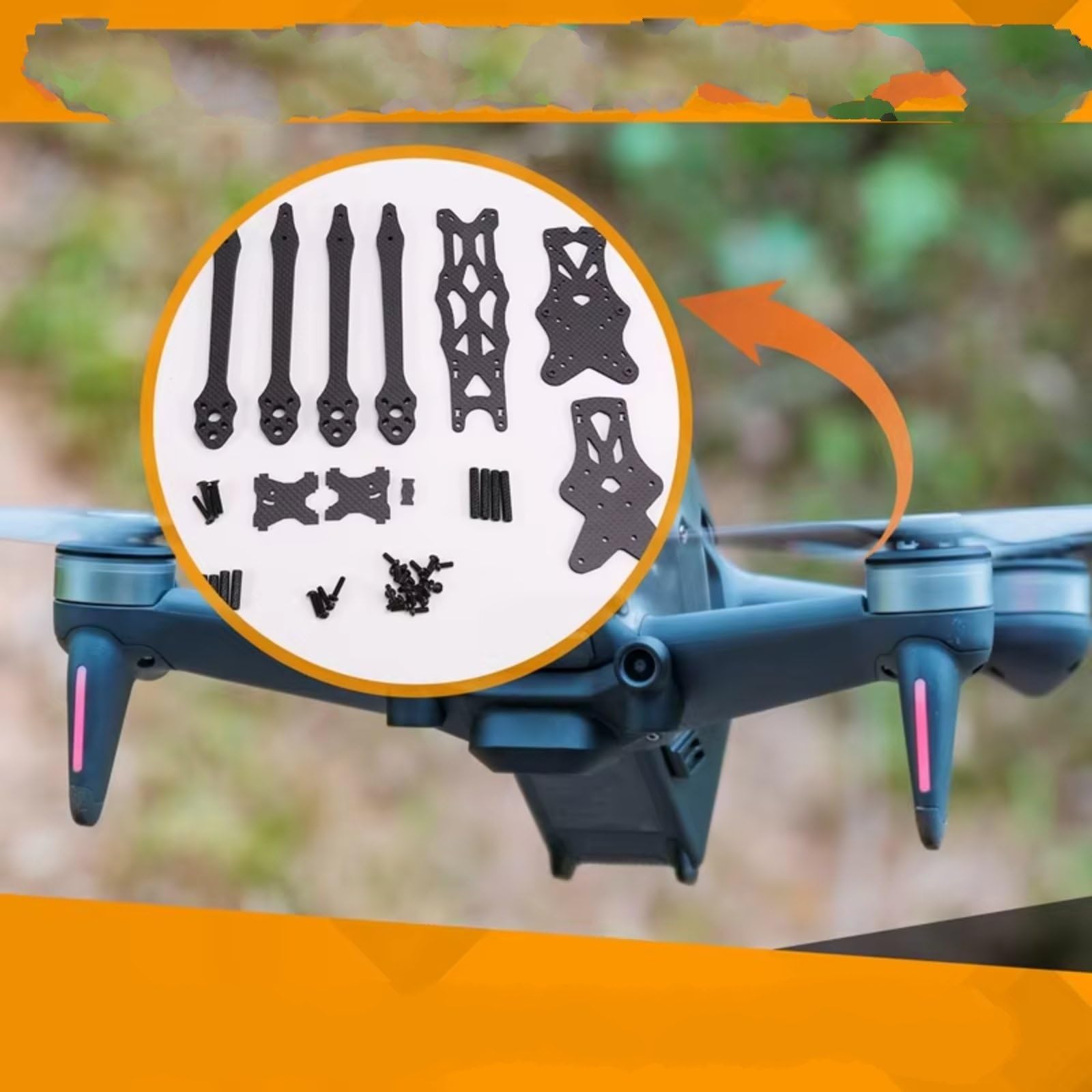 Compatible con Apex HD RC Drone Kit De Marco 7 Pulgadas Patrón Fibra Carbono Cuadricóptero Largo Alcance Brazo 5, Mm 315 Piezas Bricolaje RC Mejoras Maquetas