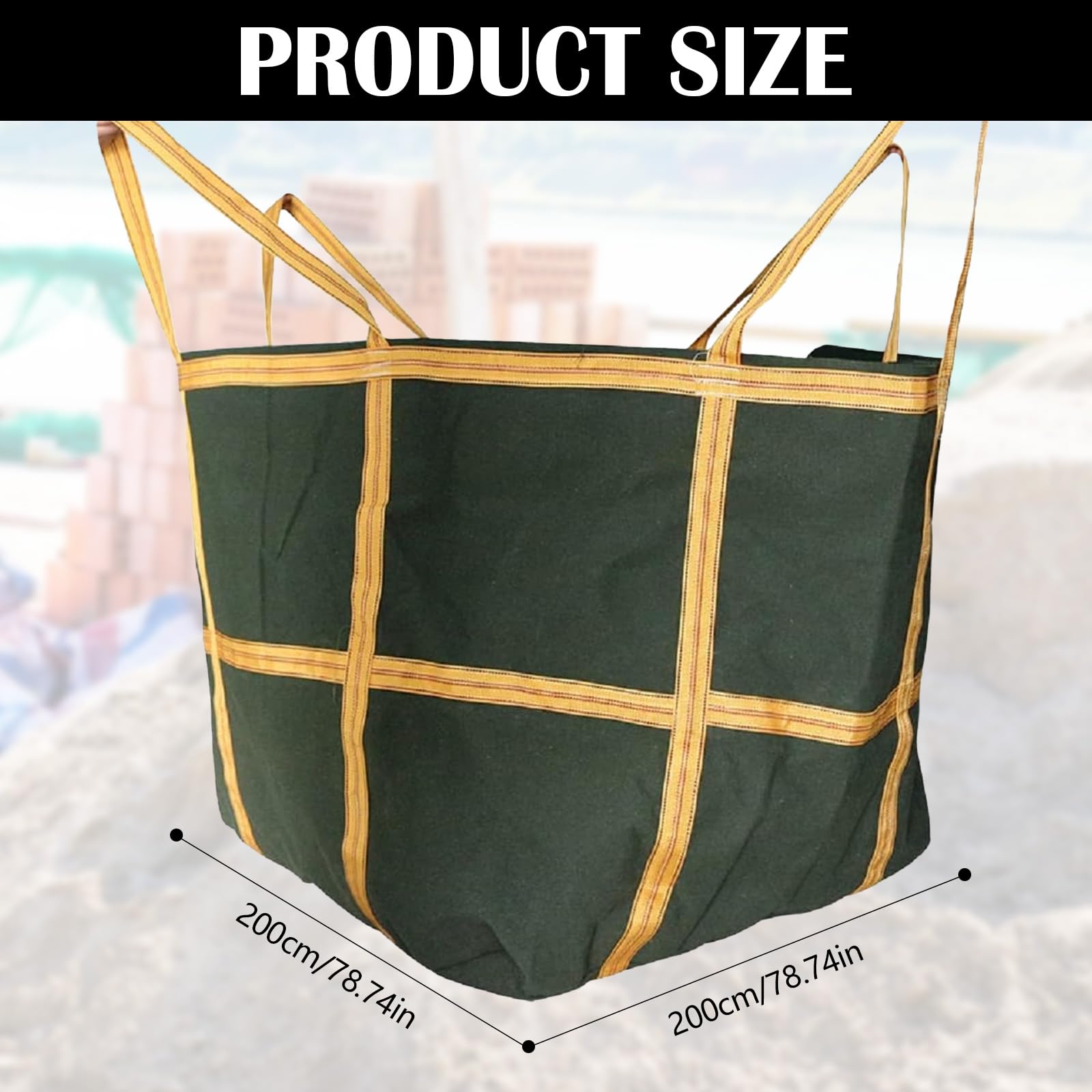 Aisny Filet de Levage 200 x 200 cm, Filet de Levage Suspendu en Toile 2,5T Haute Capacité de Charge avec Poignée pour Matériaux de Construction Livraison de Marchandises Déchargement