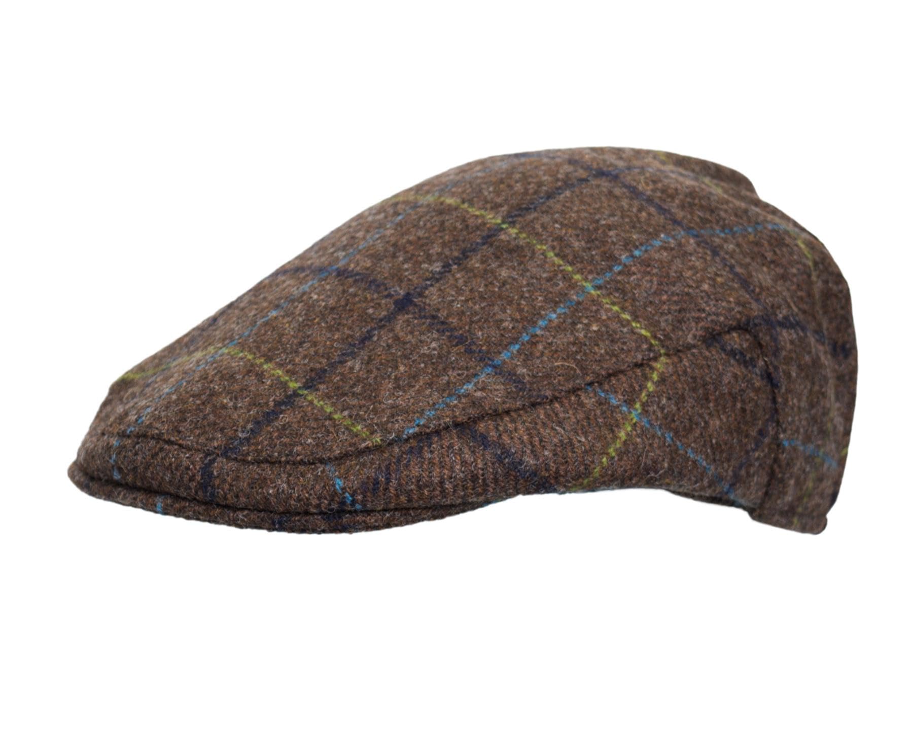 WALKER AND HAWKES - Abraham Moon Tweed Alfred Flat Cap - Oak Brown - Medium (58cm)