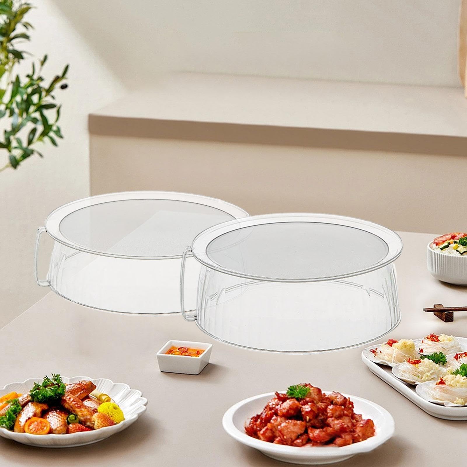 2 Stück Mikrowellen-Abdeckungen, Mikrowellen-Tellerdeckel, Mikrowellen-Spritzschutz, Clear House Items, 10" Mikrowellen-Abdeckung für Lebensmittel