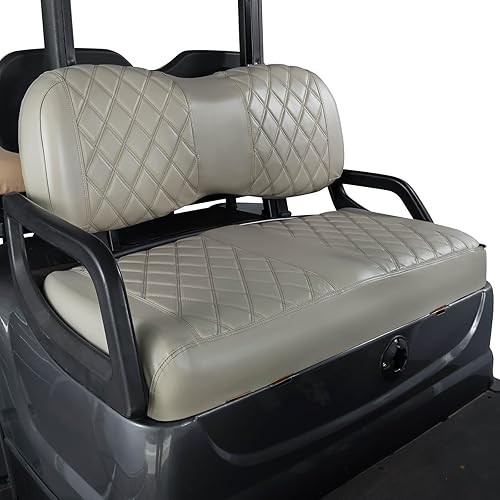 NOKINS Funda de asiento de diamante para carrito de golf EZGO Yamaha, cubierta de asiento de vinilo para carrito de golf
