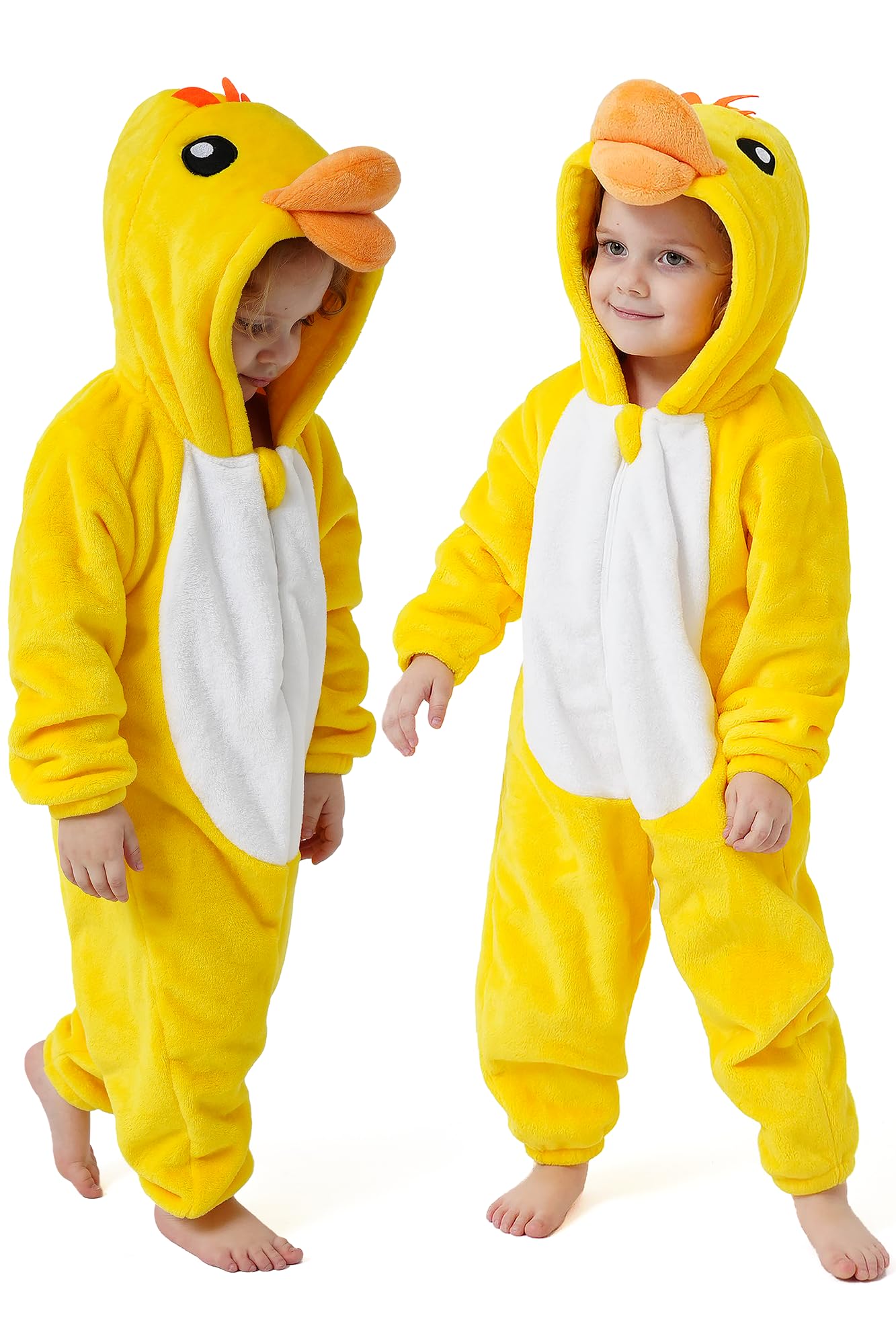 Dilufun baby toddler duck onesie Halloween costume in soft flannel for ages 0 to 36 months