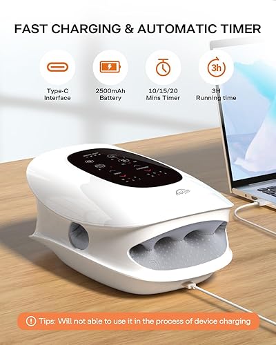 Miniatura 8 de ALLJOY Masajeador de manos con calor y compresión-blanco