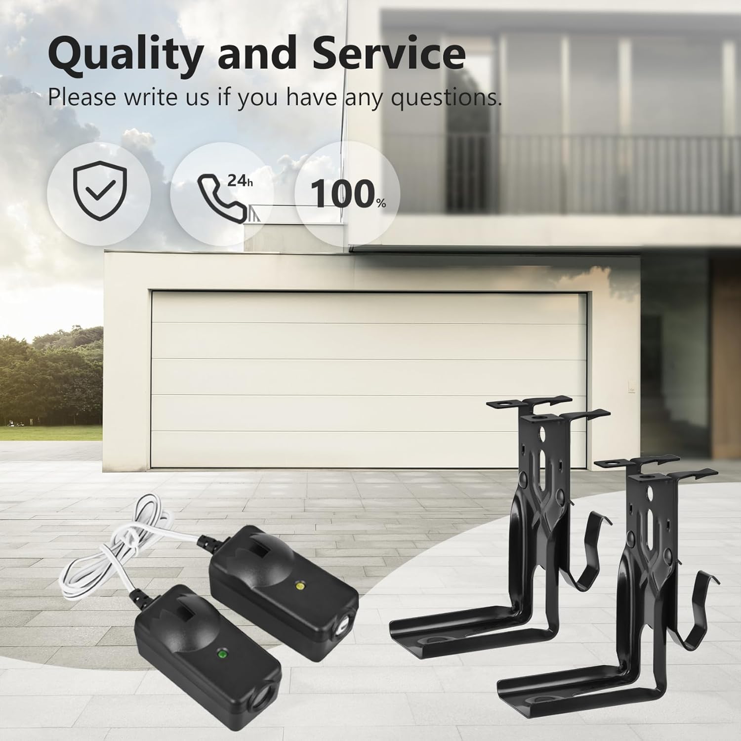 41A5034 Garage Door Sensor with Brackets, Replacement for Liftmaster Chamberlain Craftsman Garage Door Sensors, Safety Sensor Beam Compatible with Liftmaster Chamberlain Craftsman Garage Door openers