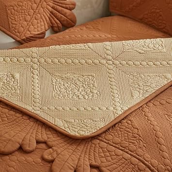 Thick Funny Fuzzy Sofa Covers 1 2 3 Seater, Non-Slip Sofa Slipcovers Corner L Shape Sofa Cover, Cotton Quilted Universal Sofa Cushion Covers for Living Room Furniture Protector(Orange,70x180cm)