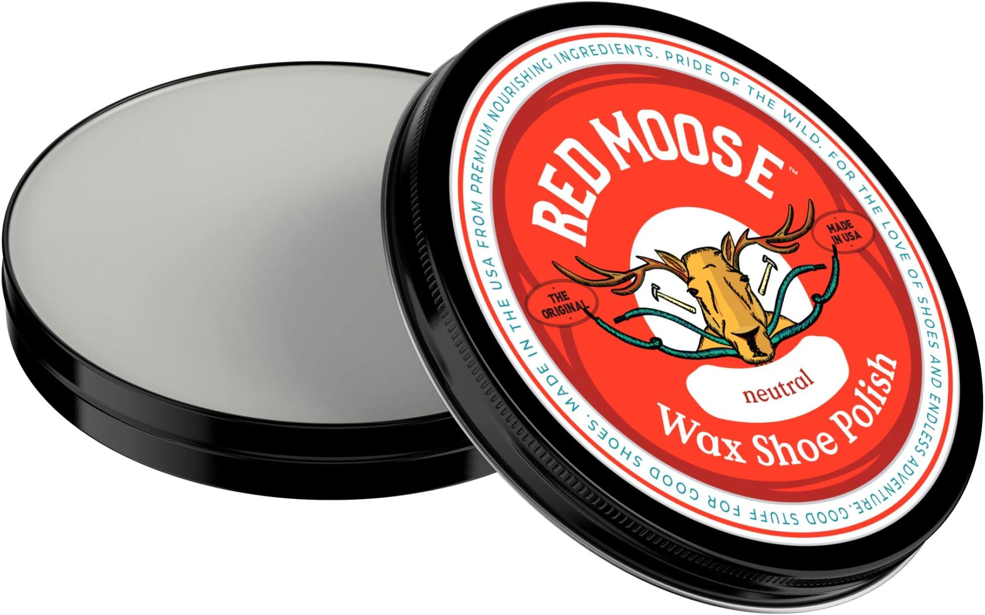 RED MOOSEPremium Wax Shoe Polish - Shine and Protect Leather Shoes and Boots