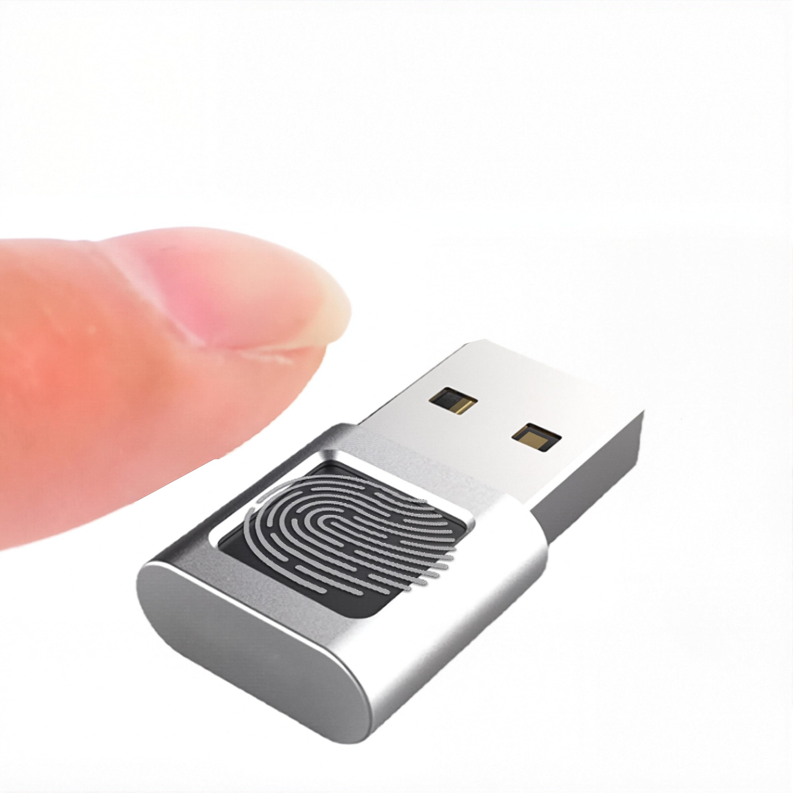 Lector de Huellas Dactilares USB Mini Escáner de Huellas Dactilares USB para Windows 10 11 Mini Llave de Seguridad Biométrica con Toque de 360 ​​Grados
