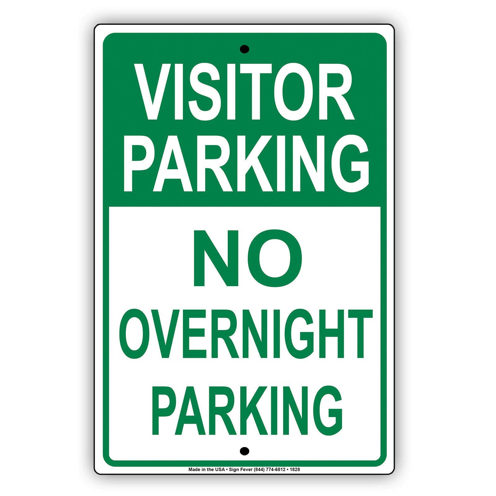 Inga Visitor Parking No Overnight Parking Reserved Notice Tin Sign 8X12 Inch
